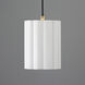 Primrose 1 Light 6 inch Gold Leaf Single Pendant Ceiling Light in Matte White