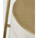 Kelly Wearstler Alma 54 inch 4.5 watt Antique-Burnished Brass and White Marble Tray Table Floor Lamp Portable Light