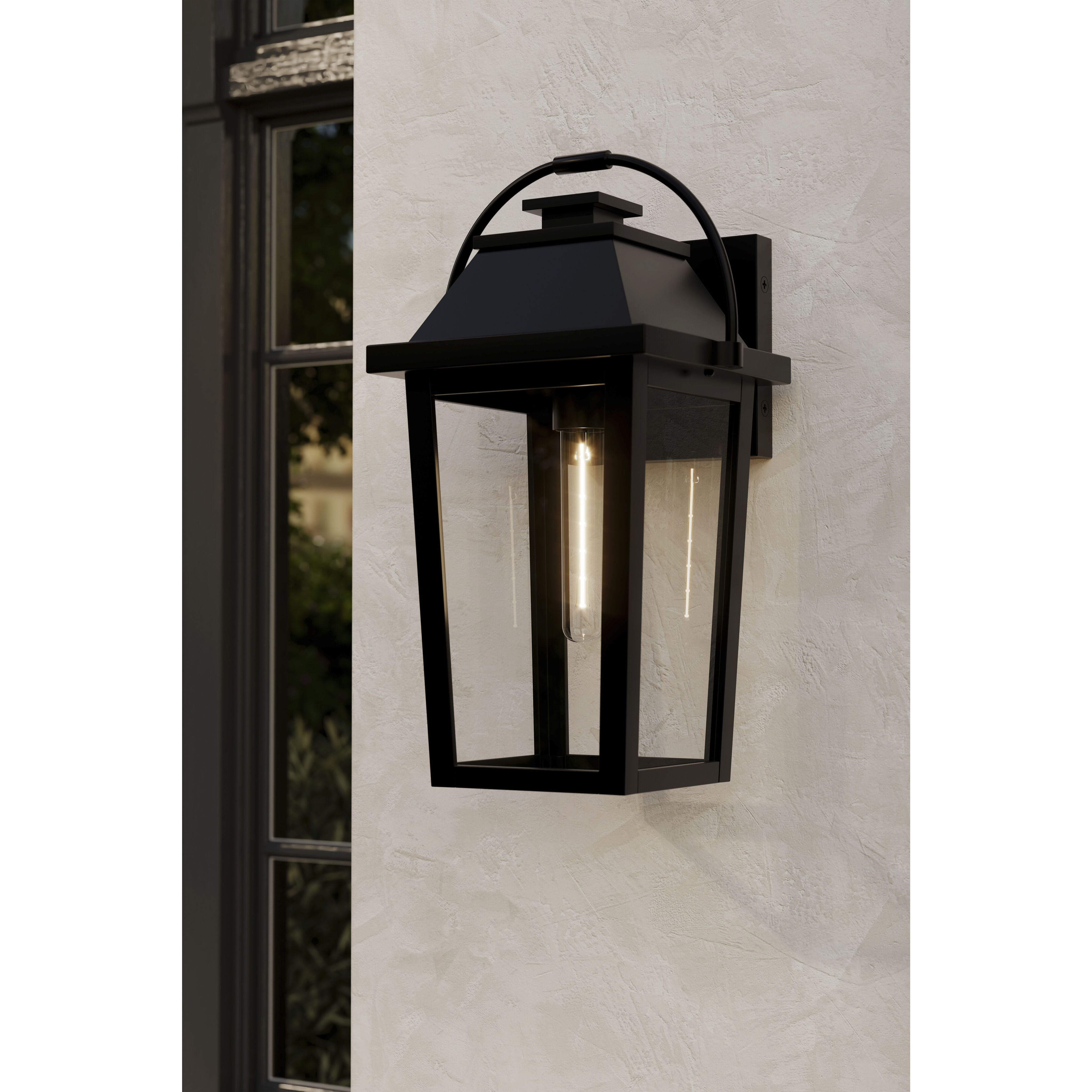 Branwyn 1 Light 20 inch Sand Coal Black Outdoor Wall Lantern