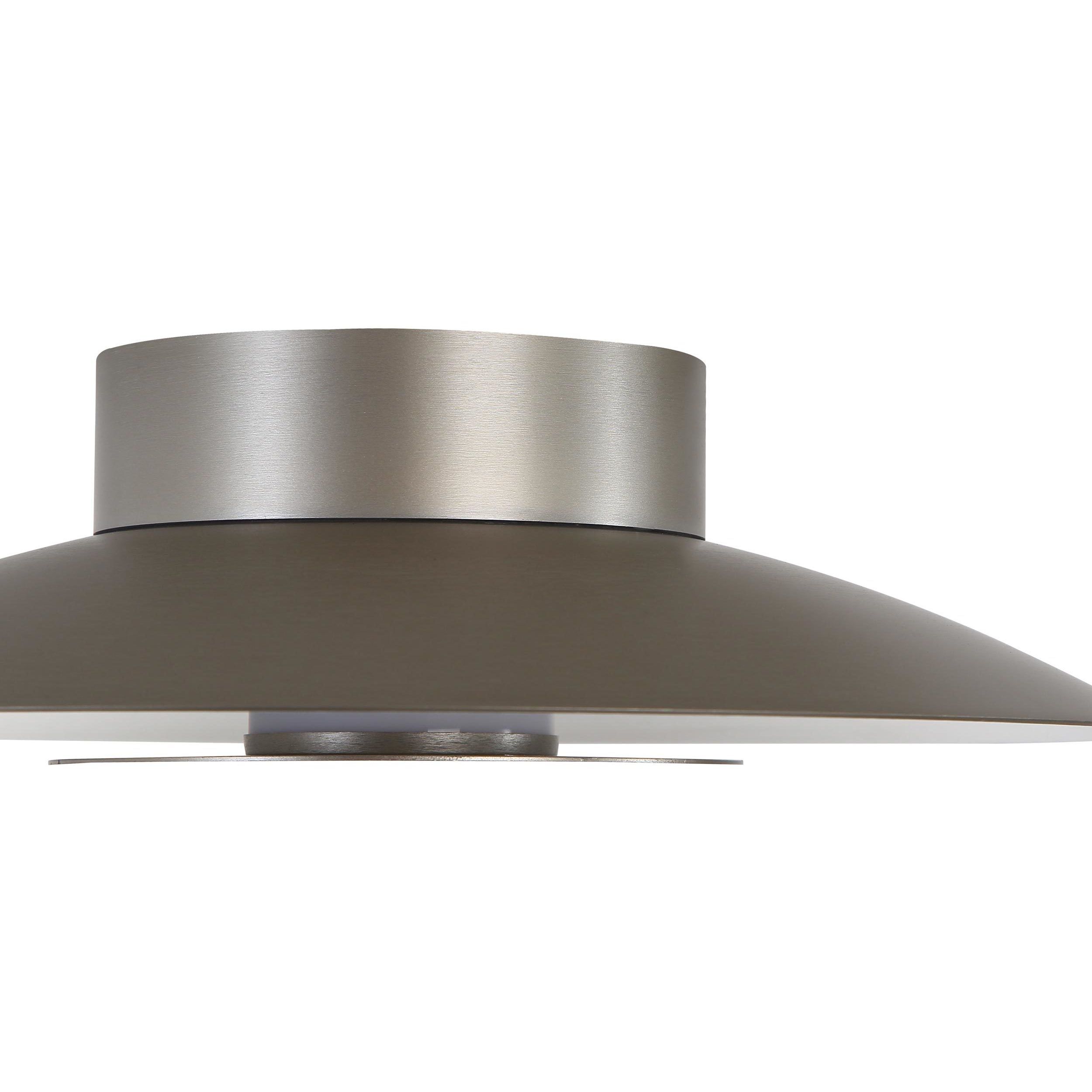Yep Luma LED 11.75 inch Sand Nickel Flush Mount Ceiling Light