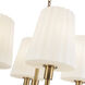 Alora Mood Plisse 4 Light 22.5 inch Aged Gold Chandelier Ceiling Light