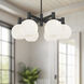 Alora Mood Castilla 6 Light 29.5 inch Matte Black/Opal Matte Glass Chandelier Ceiling Light in Matte Opal Glass