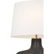 Kelly Wearstler Beton 28.25 inch 15 watt Stained Black Metallic Table Lamp Portable Light, Medium