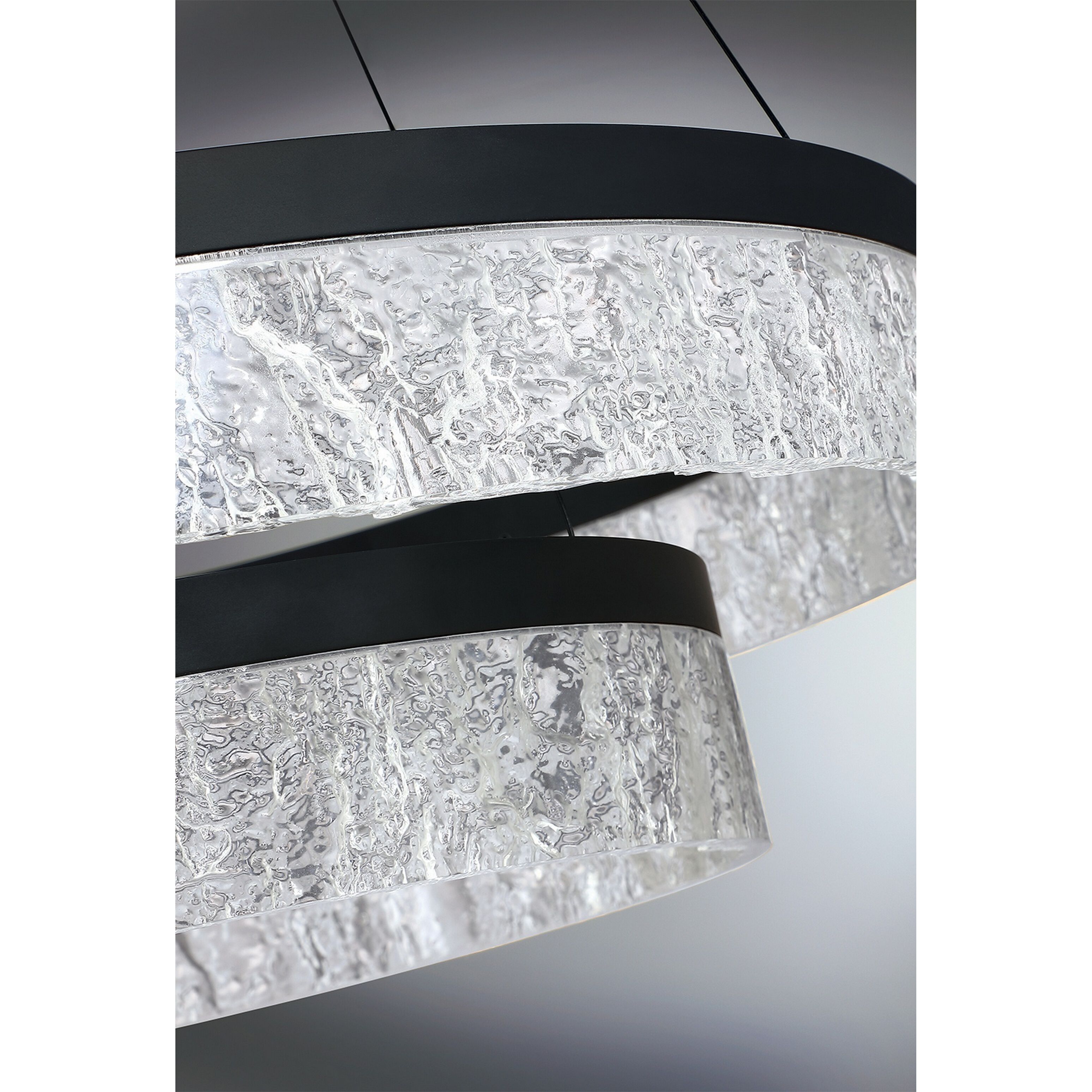 Arctic Ice 2 Light 24 inch Black Pendant Ceiling Light