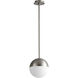 Mondo 1 Light 10 inch Satin Nickel Pendant Ceiling Light