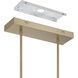 Courtney LED 48 inch Champagne Gold Linear Chandelier Ceiling Light