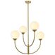 Nyomi 4 Light 30 inch Satin Gold Chandelier Ceiling Light