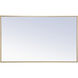 Monet 40 X 24 inch Brass Wall Mirror