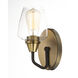 Goblet 1 Light 5 inch Bronze/Antique Brass Wall Sconce Wall Light in Bronze and Antique Brass
