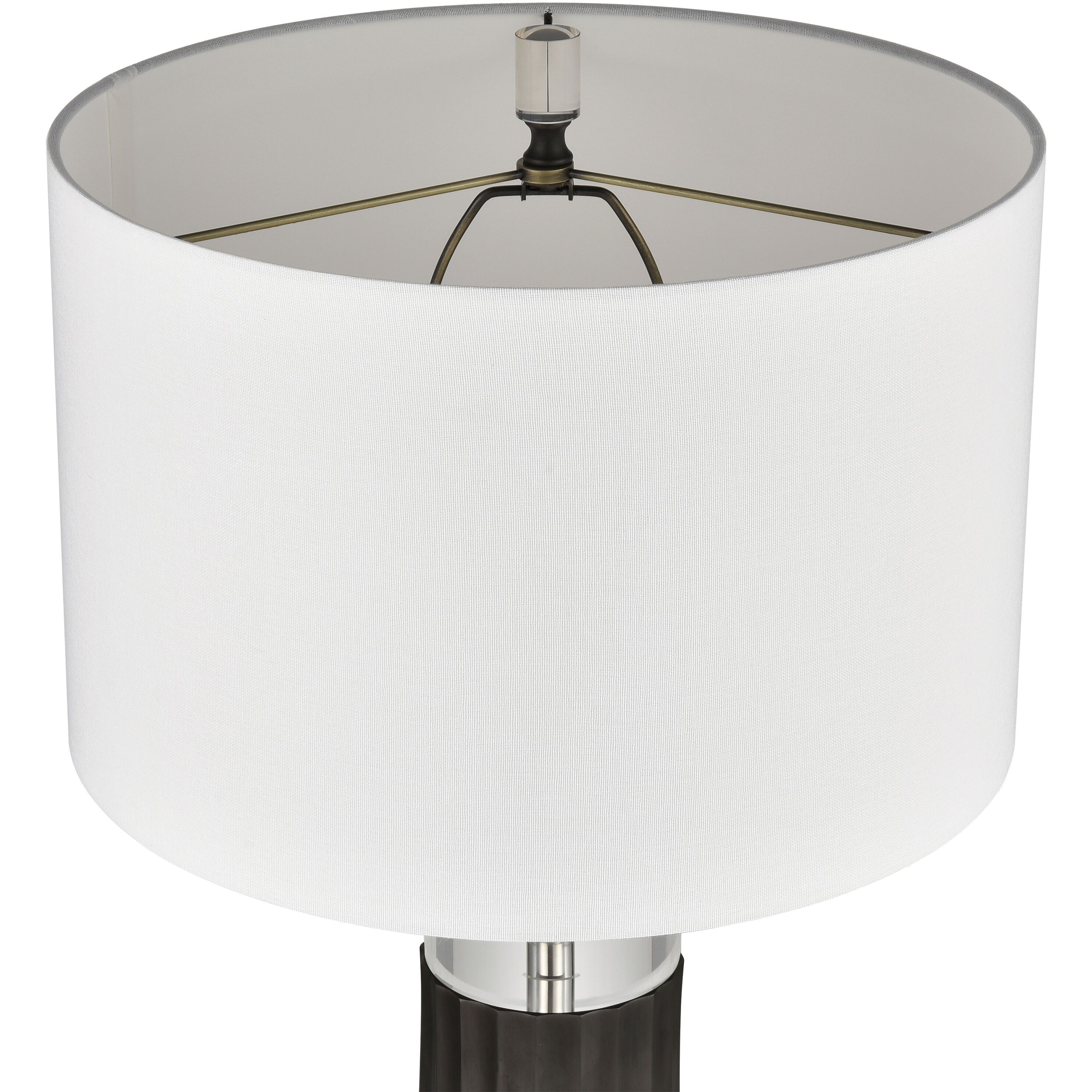 Journey 30 inch 150 watt Black with Clear Table Lamp Portable Light