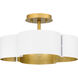 Balsam 4 Light 14 inch White Lustre Semi-Flush Mount Ceiling Light