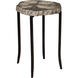 Stiles 23 X 19 inch Aged Iron and Suar Wood with Rich Petrified Finish Accent Table