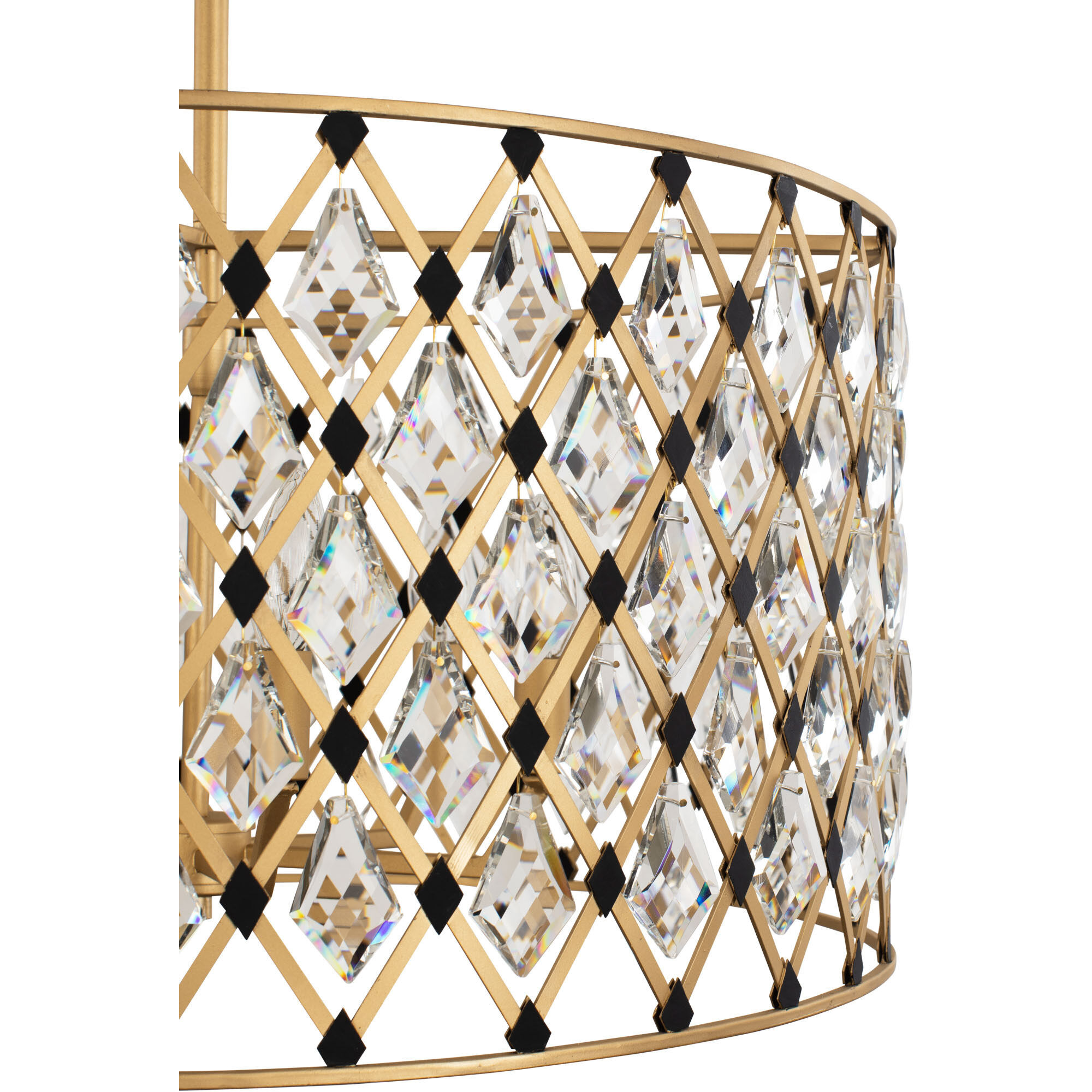 Windsor 6 Light 25 inch French Gold and Matte Black Pendant Ceiling Light