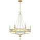 Seville 6 Light 28 inch Aged Brass Chandelier Ceiling Light
