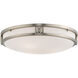 Titania 3 Light 16 inch Brushed Nickel Flush Mount Ceiling Light