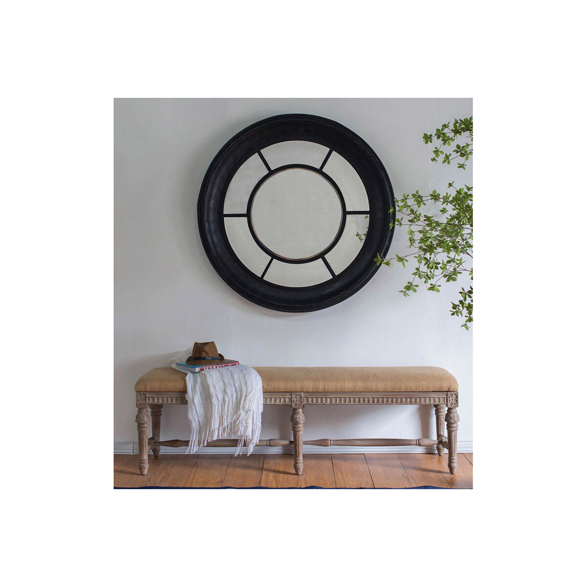 Cameron 47 X 47 inch Black Mirror