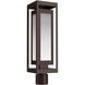 Double Box LED 18 inch Statuary Bronze Outdoor Post Mount