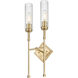 Esme 2 Light 8 inch Modern Gold Wall Sconce Wall Light
