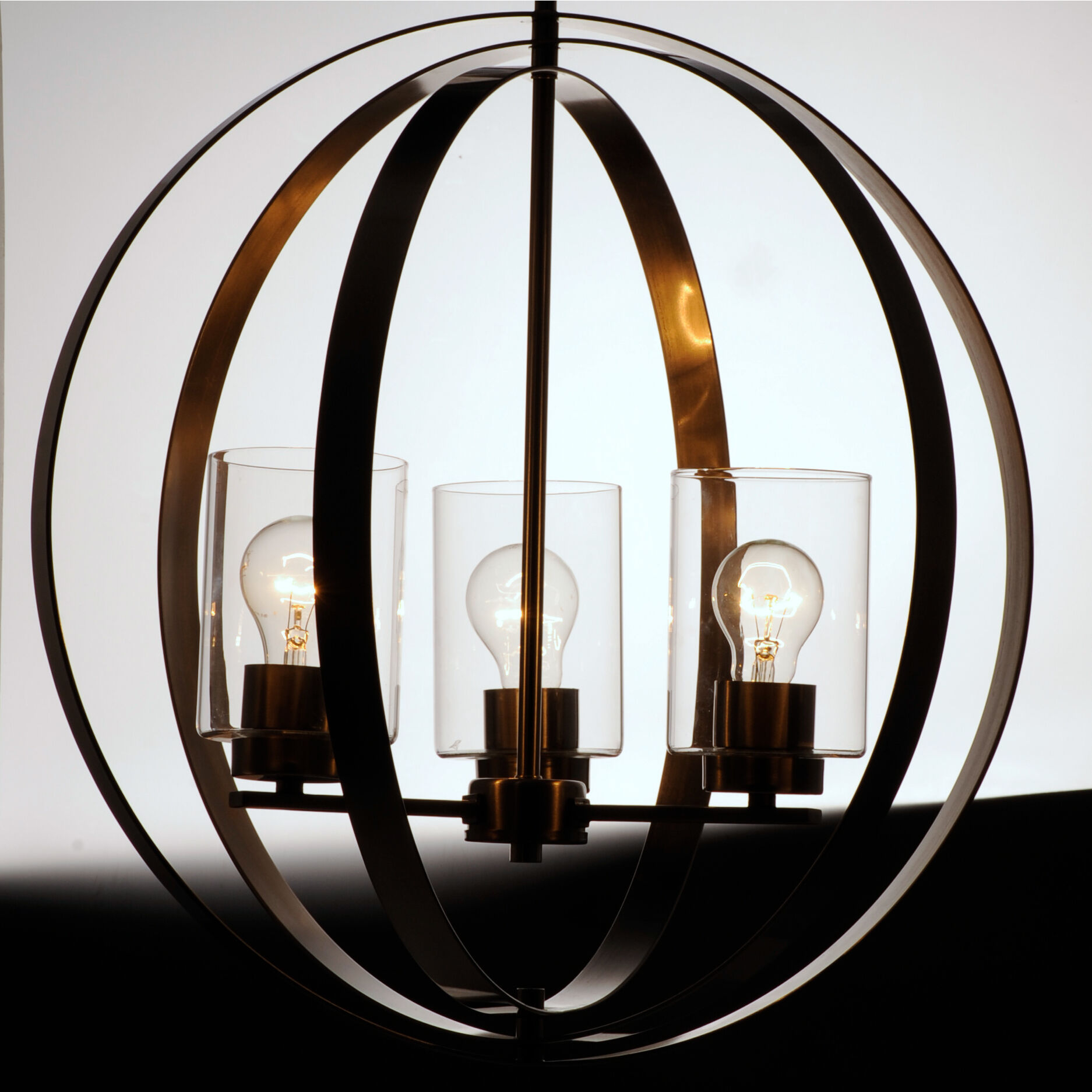 Sentinel 3 Light 21 inch Satin Nickel Single Pendant Ceiling Light