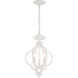 Transitional 3 Light 11 inch Bisque White Convertible Semi-Flush or Pendant Ceiling Light