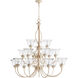 Spencer 18 Light 38.5 inch Persian White Chandelier Ceiling Light, Clear Seeded