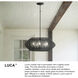 Lisa McDennon Open Air Luca LED 28 inch Black Outdoor Chandelier in 12V LED
