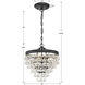 Calypso 3 Light 13 inch Matte Black Chandelier Ceiling Light
