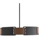 Ivan 5 Light 36.5 inch Brown and Blackened Iron Chandelier Ceiling Light