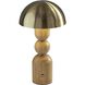 Connie 10.75 inch 2.00 watt Natural and Antique Brass Cordless Table Lamp Portable Light