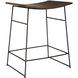 Thura 26 inch Walnut and Dark Gunmetal Counter Stool