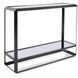 Liam 44 inch Smokes Gray and Black Console Table