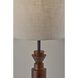 Elton 28 inch 60 watt Black and Walnut Rubber Wood Table Lamp Portable Light