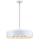 Forbidden Springs LED 20 inch Matte White Down Pendant Ceiling Light
