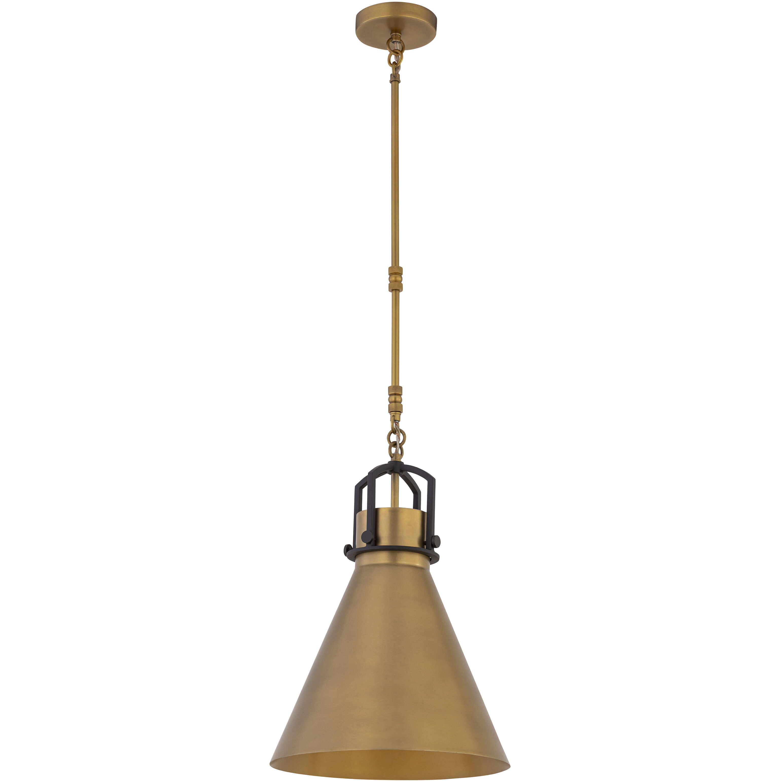 Fenric 1 Light 13.75 inch Legacy Brass and Dark Bronze Pendant Ceiling Light