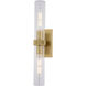 Bari 2 Light 4.5 inch Satin Brass Wall Light
