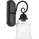 spire 1 Light 5 inch Black Wall Sconce Wall Light