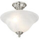Coronado 2 Light 16 inch Brushed Nickel Semi-Flush Mount Ceiling Light