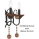 Colonial Charm 9 Light 33 inch Old World Bronze/Walnut Accents Chandelier Ceiling Light