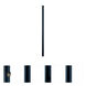 Direct Burial 96 inch Matte Black Exterior Lamp Post
