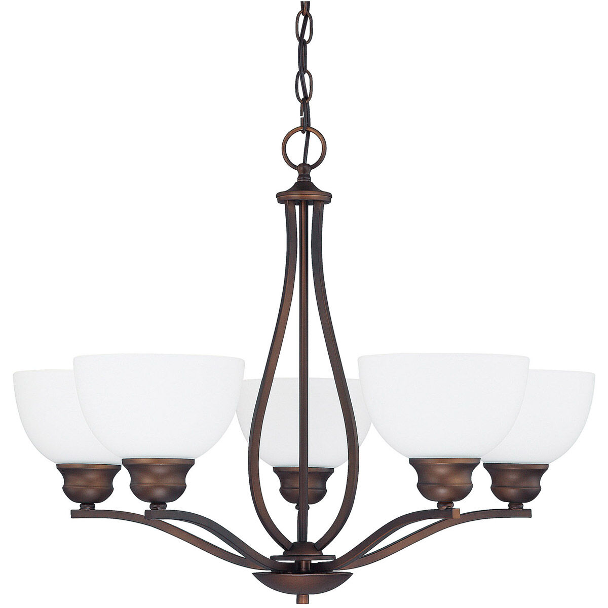 Esme 5 Light 27 inch Burnished Bronze Chandelier Ceiling Light in Soft White