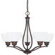 Esme 5 Light 27 inch Burnished Bronze Chandelier Ceiling Light in Soft White