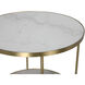 Rivoli 30 X 25 inch Antique Brass Side Table