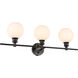Syracuse 3 Light 28 inch Black Wall sconce Wall Light