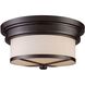 Flushmounts 2 Light 13 inch Oil Rubbed Bronze Flush Mount Ceiling Light