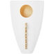Ari 1 Light 7.75 inch Gold Leaf/White ADA Wall Sconce Wall Light in Gold Leaf and White