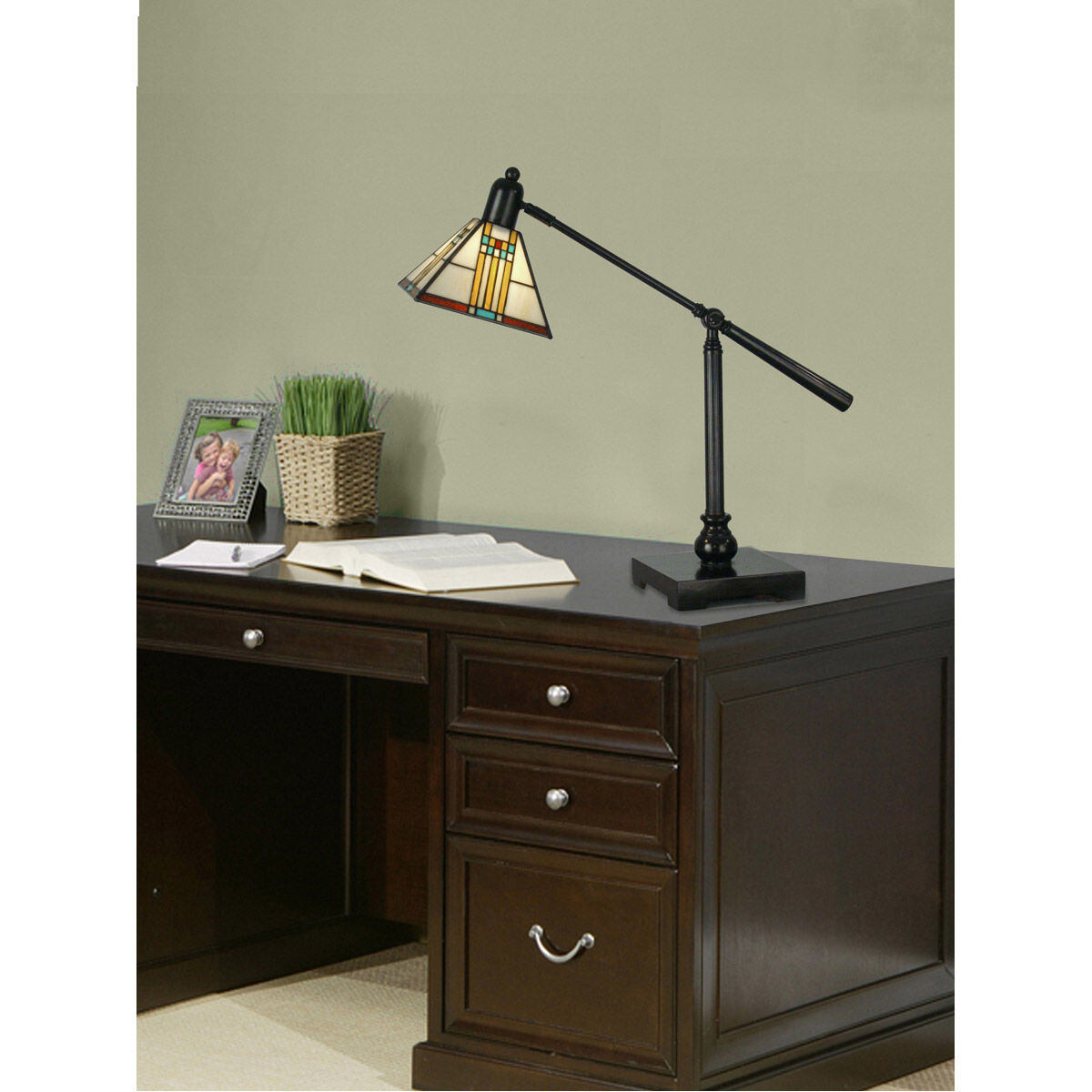 Evelyn 24 inch 60.00 watt Mica Bronze Table Lamp Portable Light