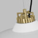 Sean Lavin Forge LED 18 inch Natural Brass Line-Voltage Pendant Ceiling Light in Matte White
