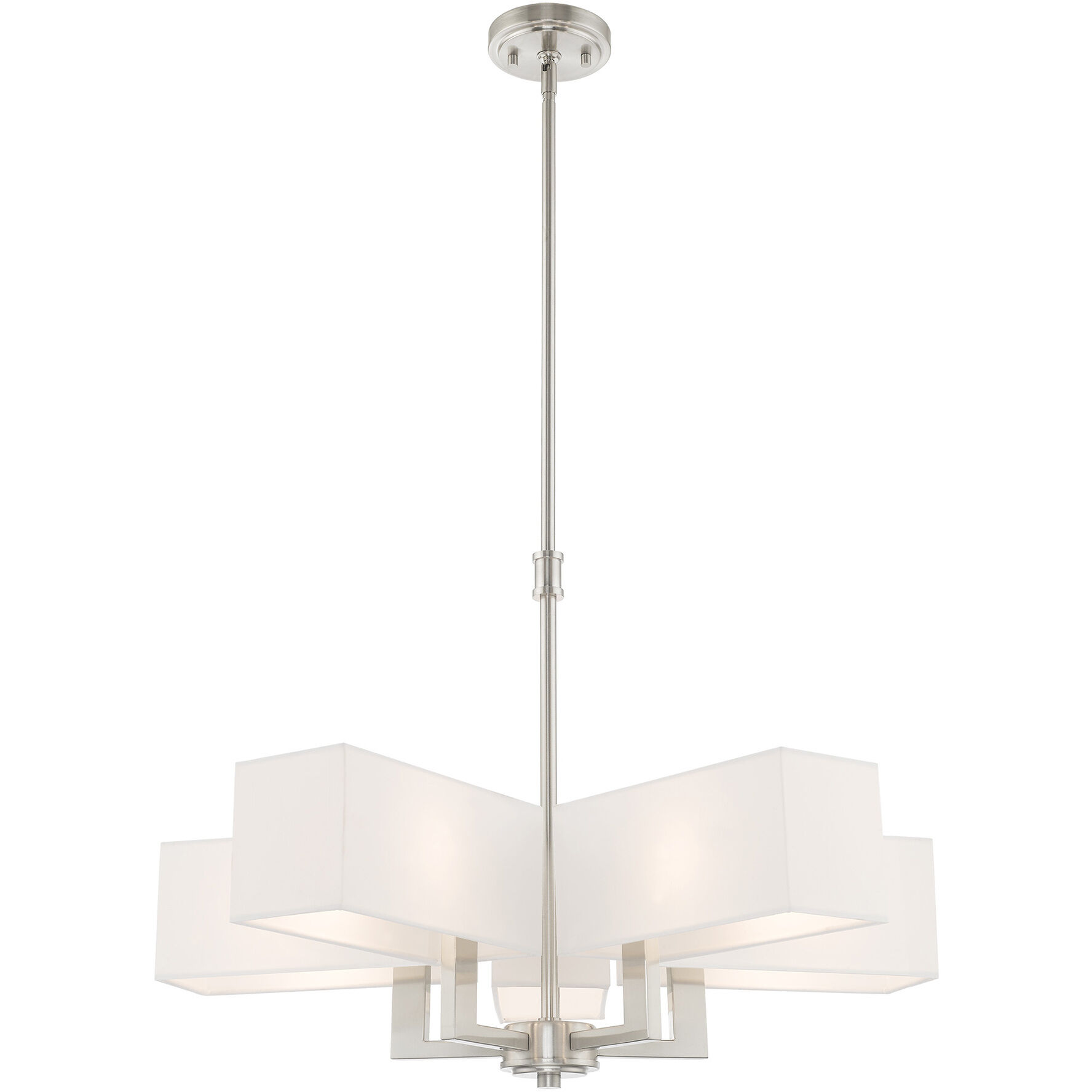 Rubix 5 Light 26 inch Brushed Nickel Chandelier Ceiling Light