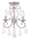 Donatella 3 Light 12 inch Brushed Nickel Convertible Mini Chandelier/Ceiling Mount Ceiling Light