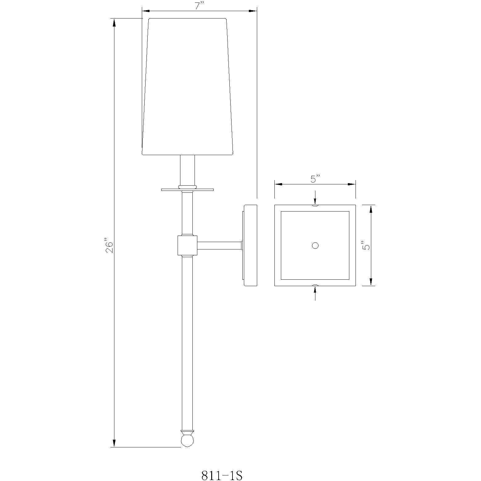 Camila 1 Light 5.5 inch Matte Black Wall Sconce Wall Light